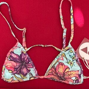 Floral Print Bikini Top